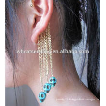 Fashion tassel earring skull ear hook